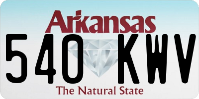 AR license plate 540KWV