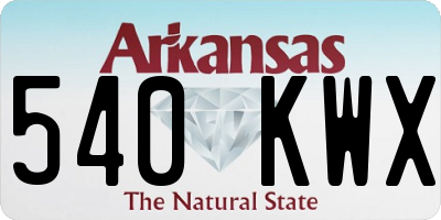 AR license plate 540KWX