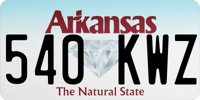 AR license plate 540KWZ