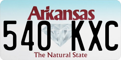 AR license plate 540KXC