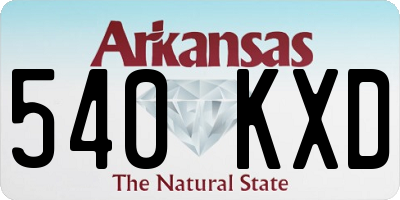 AR license plate 540KXD