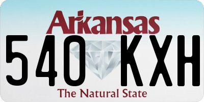 AR license plate 540KXH