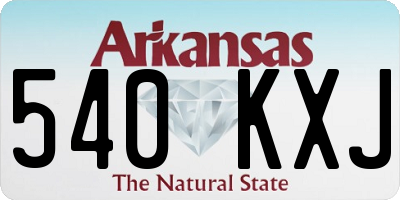 AR license plate 540KXJ