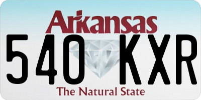 AR license plate 540KXR