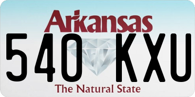 AR license plate 540KXU