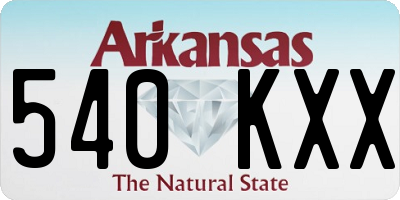 AR license plate 540KXX