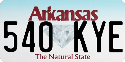 AR license plate 540KYE