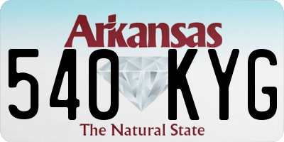 AR license plate 540KYG