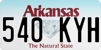 AR license plate 540KYH