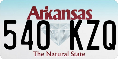 AR license plate 540KZQ