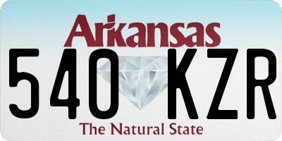 AR license plate 540KZR