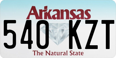 AR license plate 540KZT