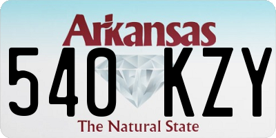 AR license plate 540KZY