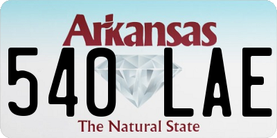 AR license plate 540LAE