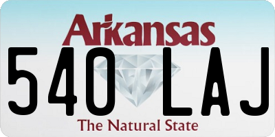 AR license plate 540LAJ