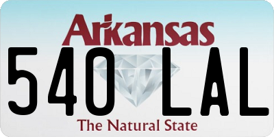 AR license plate 540LAL