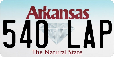 AR license plate 540LAP