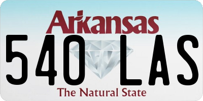 AR license plate 540LAS