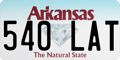AR license plate 540LAT