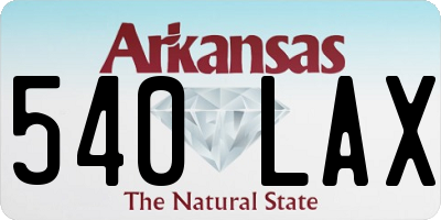 AR license plate 540LAX