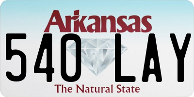 AR license plate 540LAY