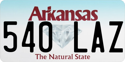 AR license plate 540LAZ