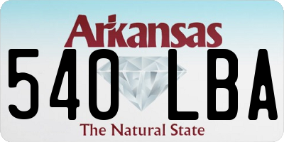 AR license plate 540LBA