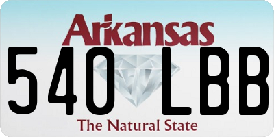 AR license plate 540LBB
