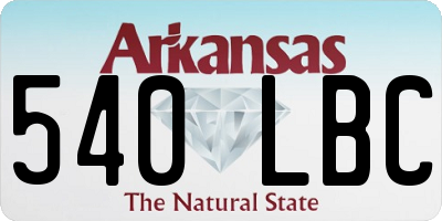 AR license plate 540LBC