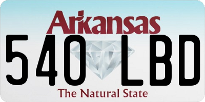 AR license plate 540LBD
