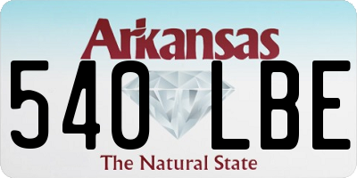AR license plate 540LBE