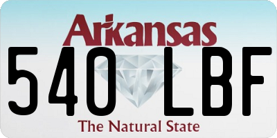 AR license plate 540LBF