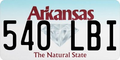 AR license plate 540LBI