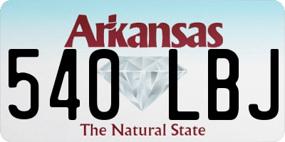 AR license plate 540LBJ