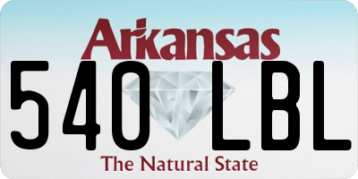 AR license plate 540LBL