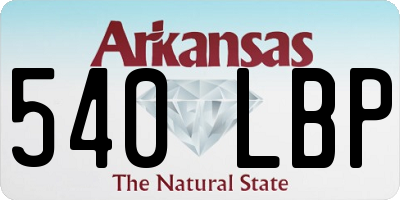 AR license plate 540LBP