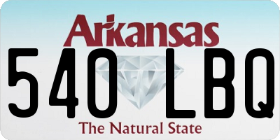 AR license plate 540LBQ