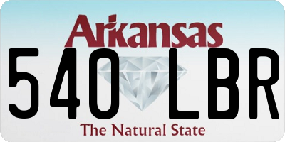 AR license plate 540LBR