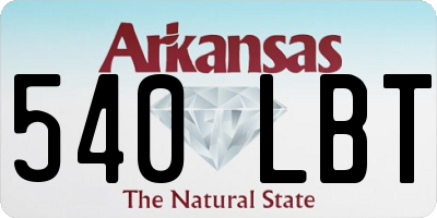 AR license plate 540LBT