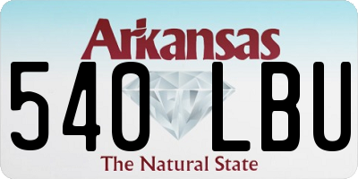AR license plate 540LBU