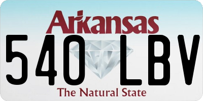 AR license plate 540LBV