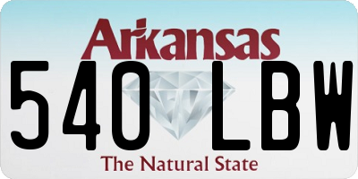 AR license plate 540LBW