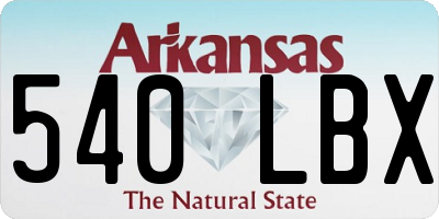 AR license plate 540LBX