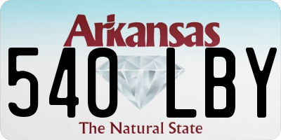 AR license plate 540LBY