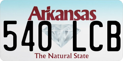 AR license plate 540LCB