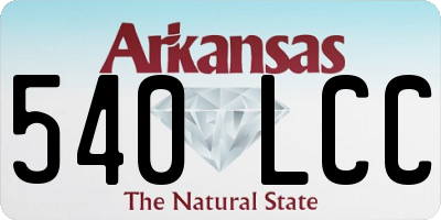 AR license plate 540LCC