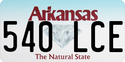 AR license plate 540LCE