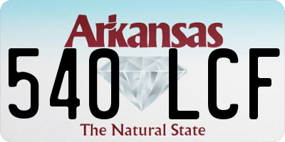 AR license plate 540LCF