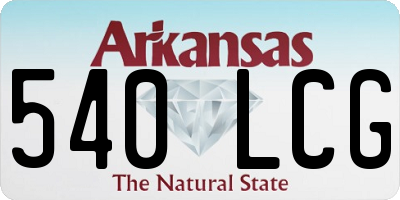 AR license plate 540LCG