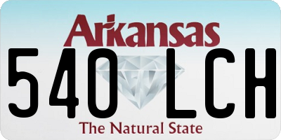 AR license plate 540LCH